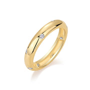 Bague d'éternité en Or Vermeil 18K sertie d'une Moissanite