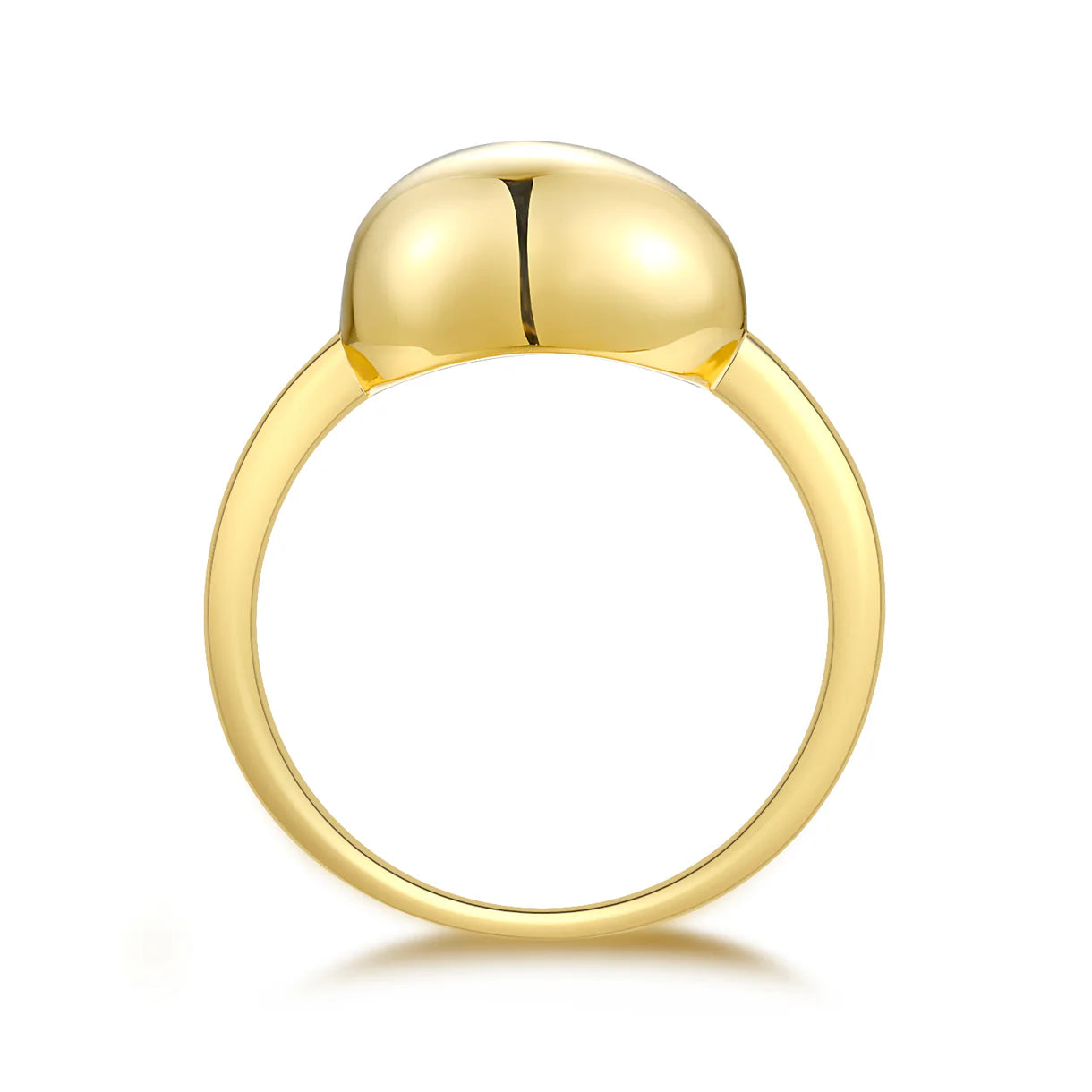 Anneau Solitaire Femme Moissanite Ovale Or 18K Vermeil
