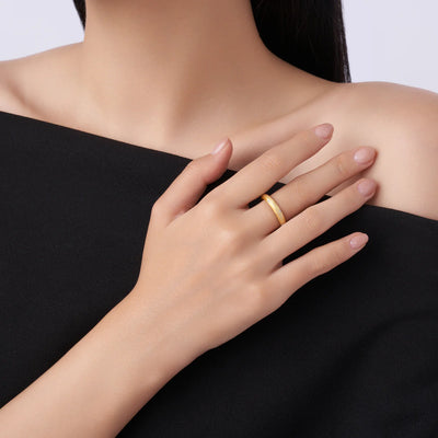 Bague d'éternité en Or Vermeil 18K sertie d'une Moissanite