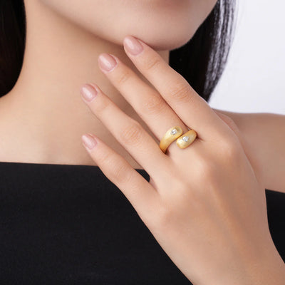 Bague Ouverte en Or Vermeil 18K