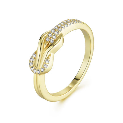 Half-Eternity Ring Moissanite D/VVS1, Silver 925, White Gold 18K