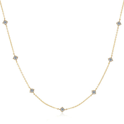 Collier Ciel Étoilé en Or Vermeil 18K avec Moissanite