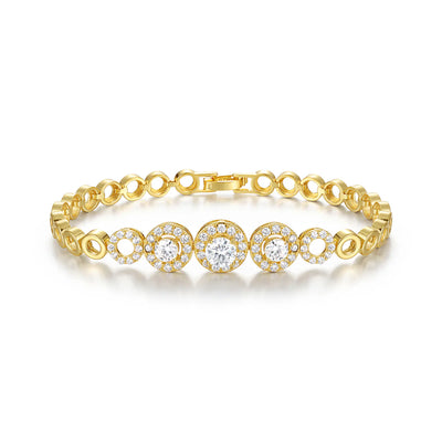 Bracelet Halo 1.6ct Moissanite Centre 0.8ct Argent 925