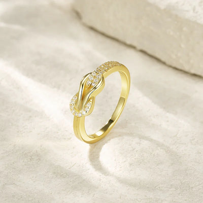 Half-Eternity Ring Moissanite D/VVS1, Silver 925, White Gold 18K