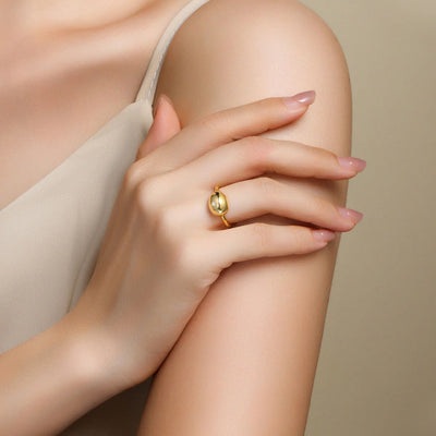Anneau Solitaire Femme Moissanite Ovale Or 18K Vermeil