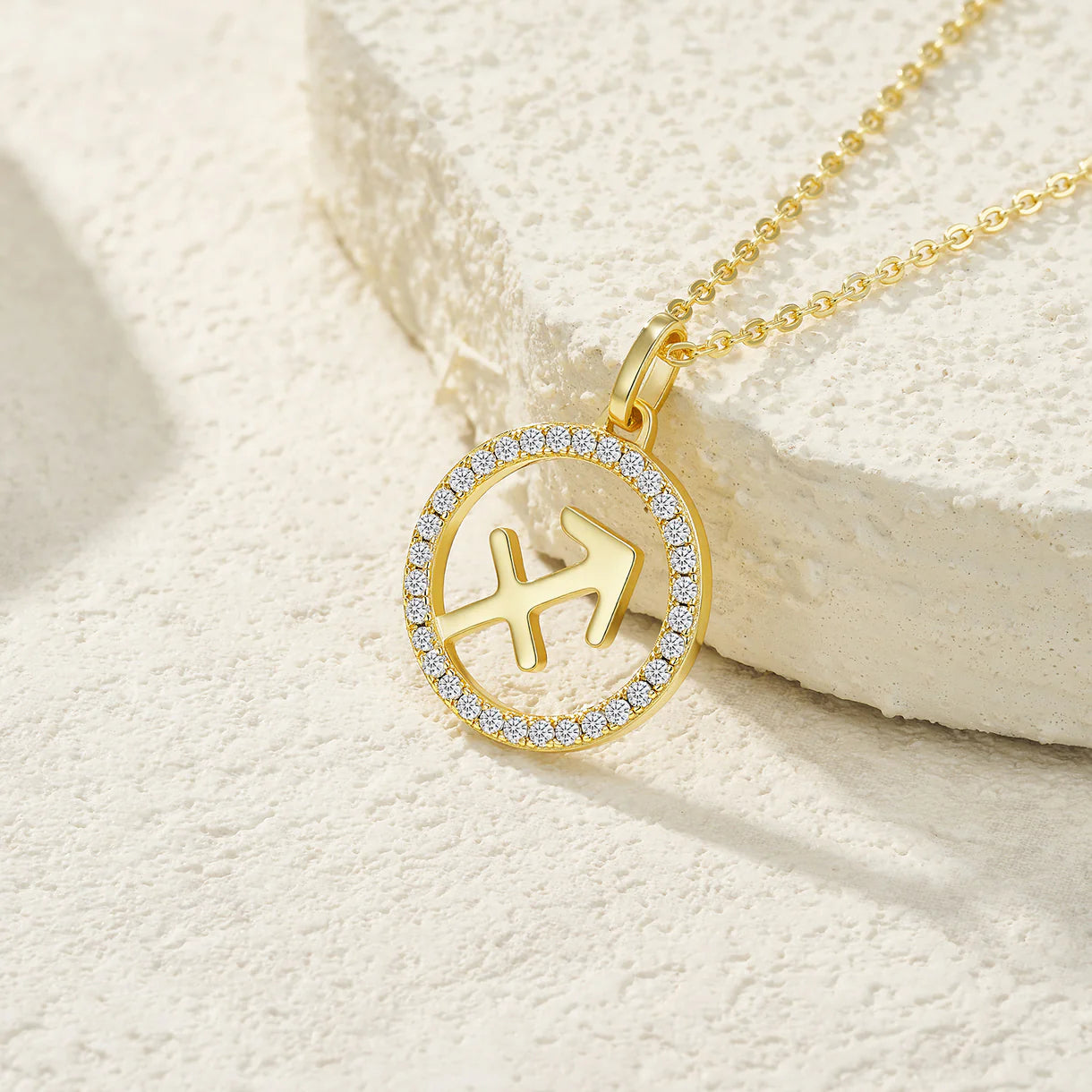 Collier Zodiaque Moissanite Sagittaire Argent 925 Or 18K