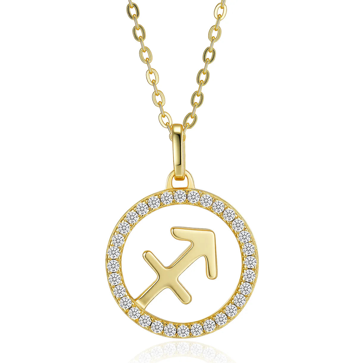 Collier Zodiaque Moissanite Sagittaire Argent 925 Or 18K