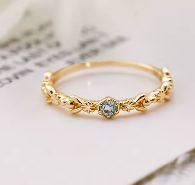 Bague Élégante En Vermeil Or 18K