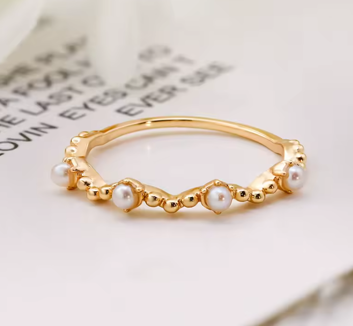 Bague Élégante En Vermeil Or 18K