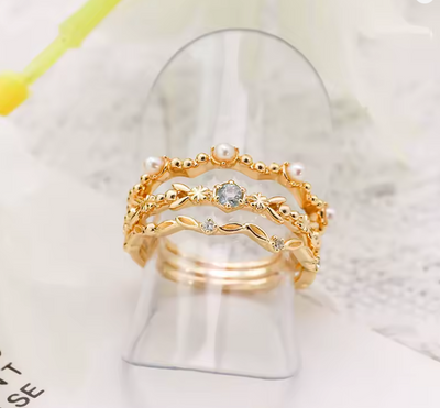 Bague Élégante En Vermeil Or 18K