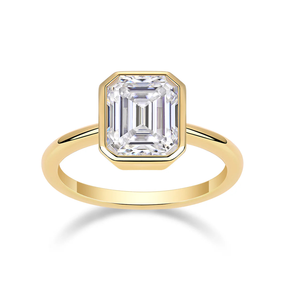 Channel-Set Moissanite Ring Silver 925 Gold