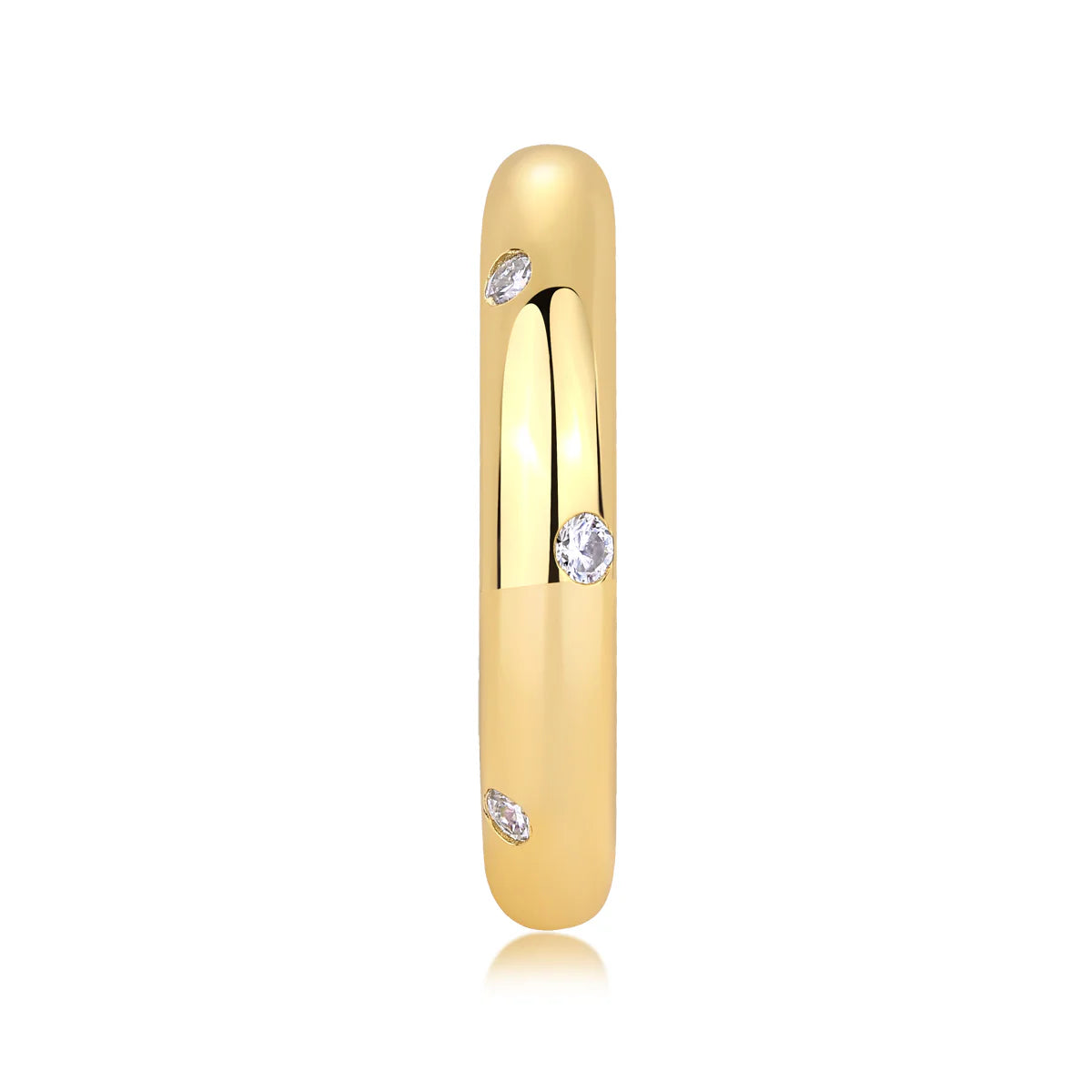 Bague d'éternité en Or Vermeil 18K sertie d'une Moissanite