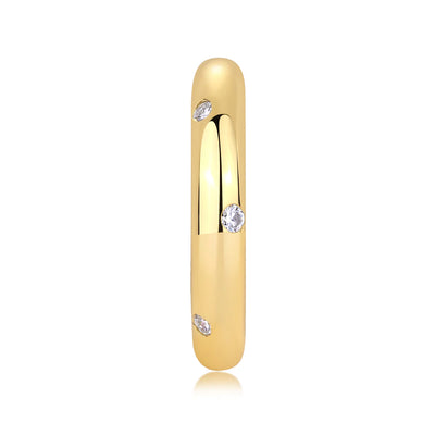 Bague d'éternité en Or Vermeil 18K sertie d'une Moissanite