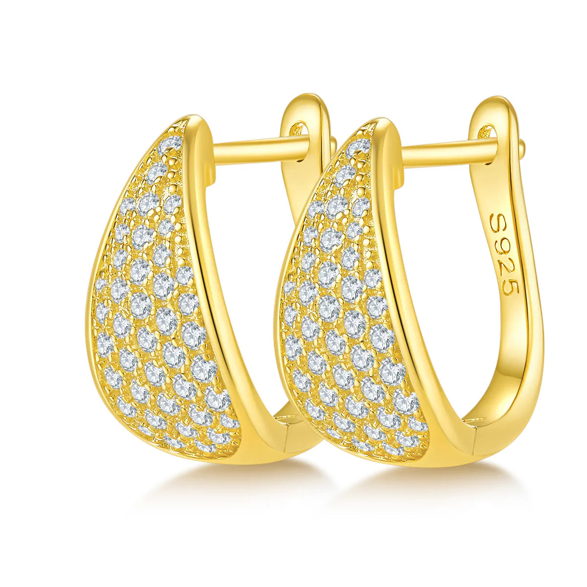 Créoles Élégantes Femme Pavage Moissanite D/VVS1 Luxe 0.57ct