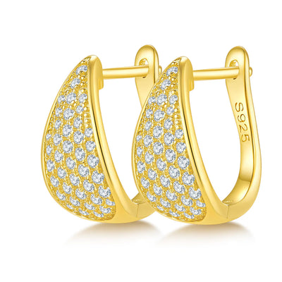 Créoles Élégantes Femme Pavage Moissanite D/VVS1 Luxe 0.57ct