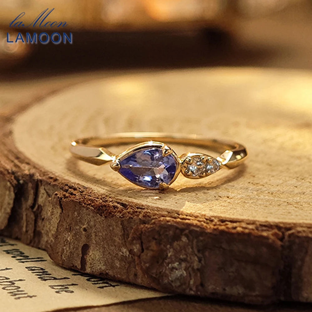 Bague élégante en tanzanite Cadeau de Saint Valentin