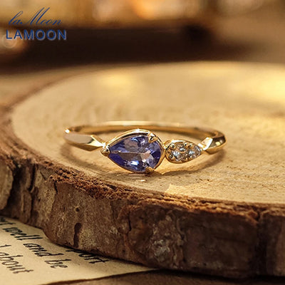 Bague élégante en tanzanite Cadeau de Saint Valentin