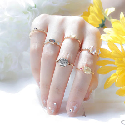 Bague vintage en forme de boîte Bijoux en argent 925 vermeil doré