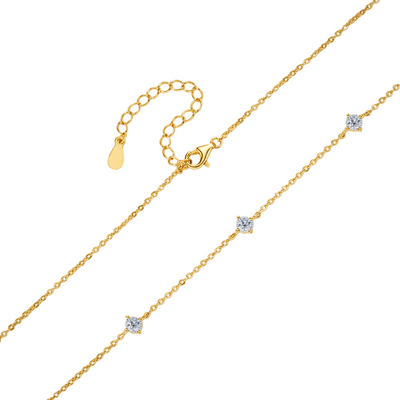 Collier Ciel Étoilé en Or Vermeil 18K avec Moissanite