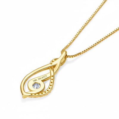 Collier Solitaire en Or Vermeil 18K avec Moissanite