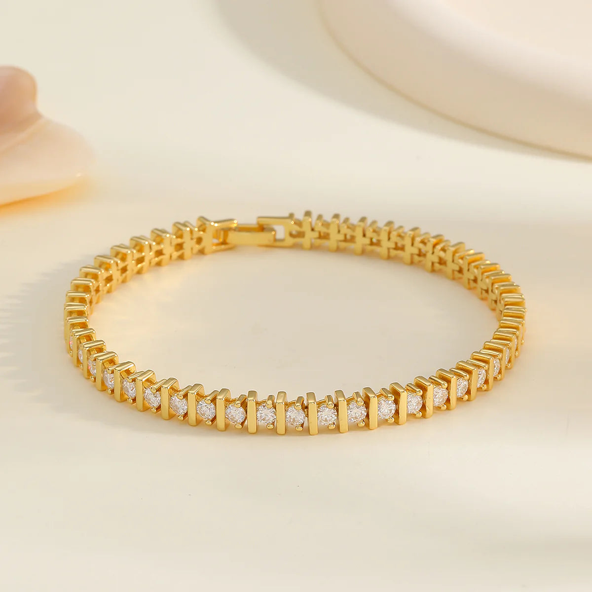 Bracelet Moissanite 4.2ct Argent 925 Vermeil Or 18K